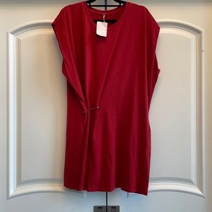 24 red free people short sleeve dress